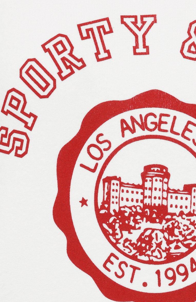 Хлопковый свитшот SPORTY AND RICH, арт. ST071606508WH01, фото 6