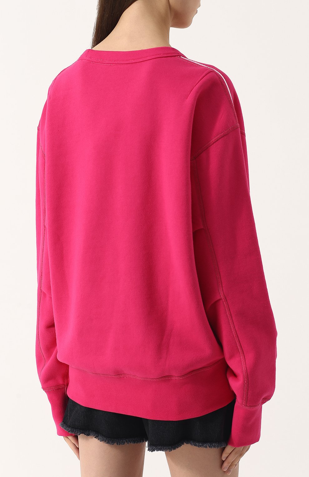 Однотонный хлопковый свитшот свободного кроя RAG AND BONE, арт. W282T22CG, фото 4