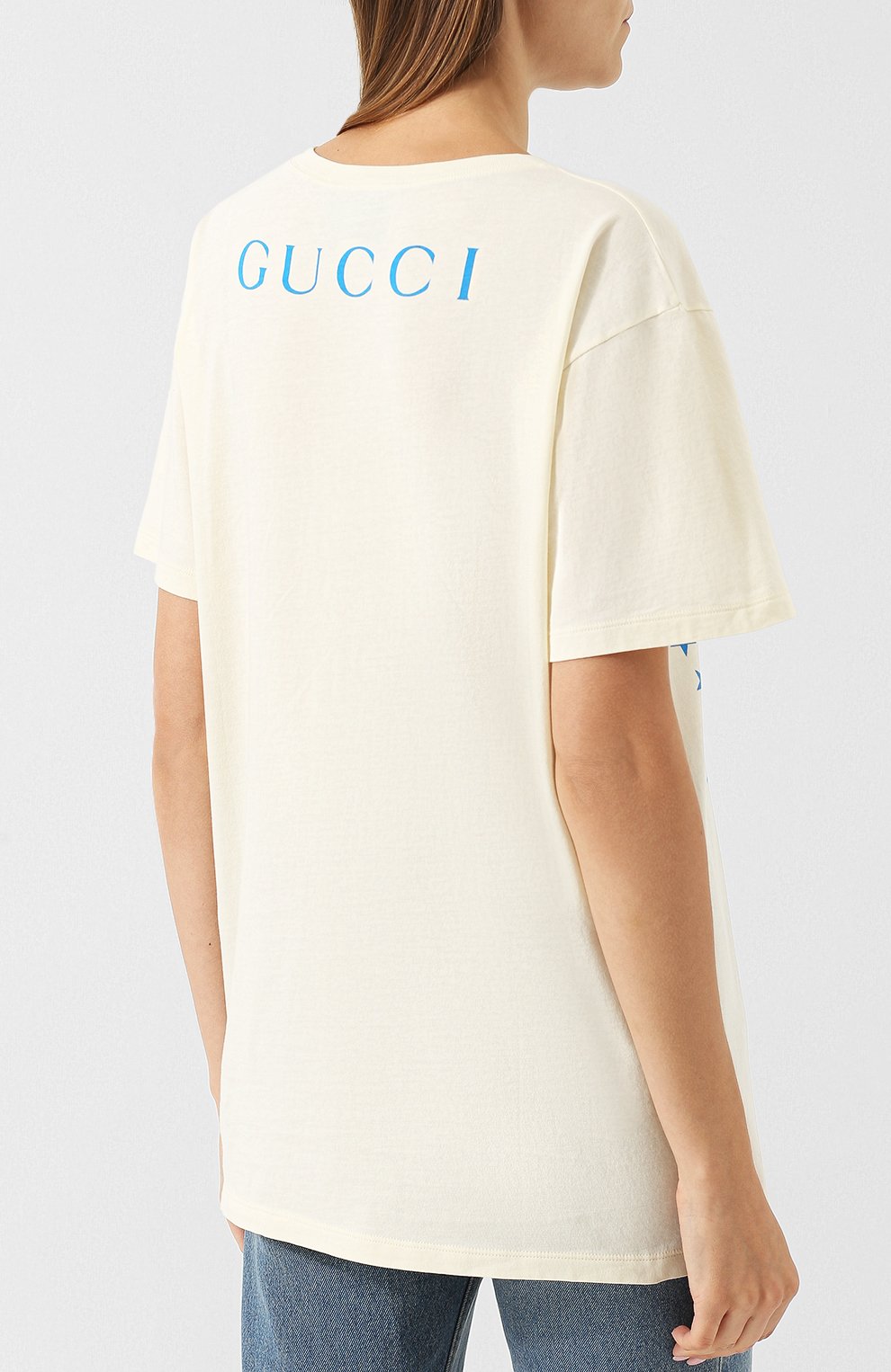 Хлопковая футболка с принтом GUCCI, арт. 492347/X3Q18, фото 4
