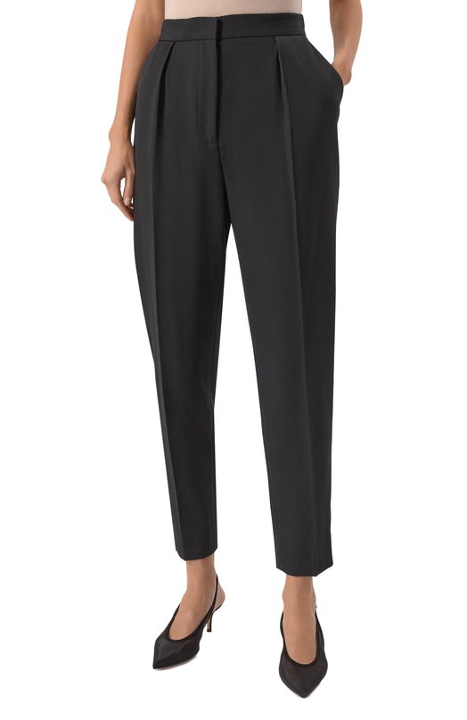 Шерстяные брюки Balmain FF1PN190/WC09 Чёрный  FF1PN190/WC09 Фото 3