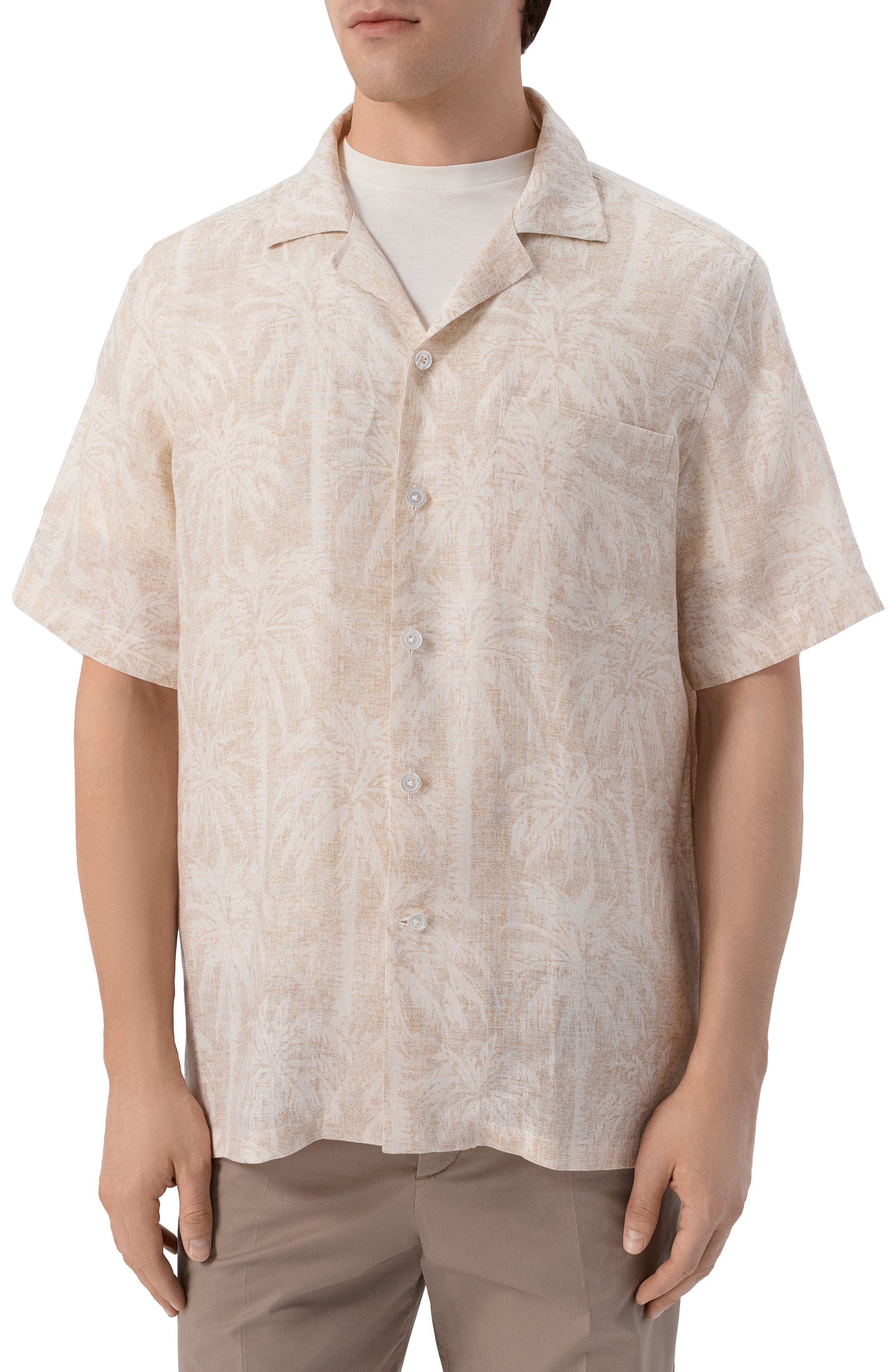 Льняная рубашка BOSS CAMEL, арт. 50560320, фото 3