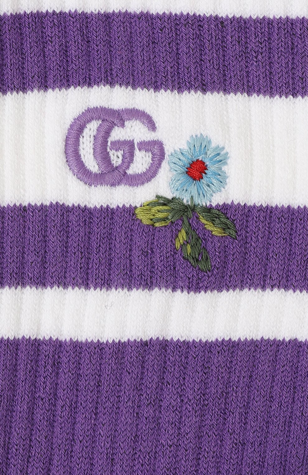 Хлопковые носки GUCCI фиолетового цвета по цене 15840 руб., арт. 583446 3GD84, фото 2 Хлопковые носки GUCCI, арт. 583446 3GD84, фото 2