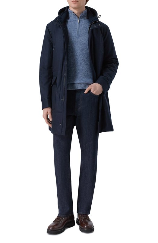 Кашемировый джемпер Andrea Campagna WU26WS350-08/FAWS00 Синий  WU26WS350-08/FAWS00 Фото 2