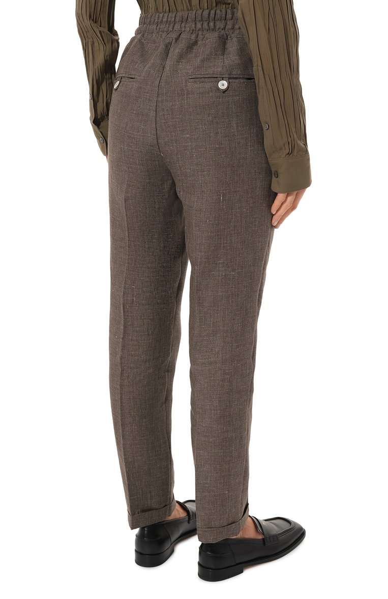 Льняные брюки KITON, арт. D37102K0912B, фото 4