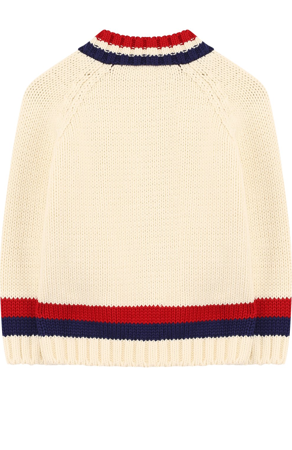 Вязаный кардиган из хлопка на молнии с контрастной отделкой GUCCI, арт. 497614/X3I50, фото 2