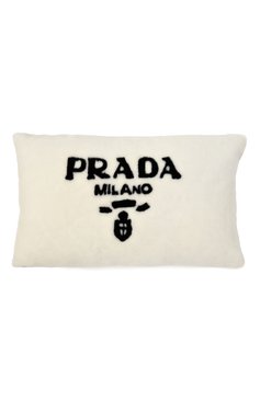 Подушка PRADA черно-белого цвета, арт. 2QB003-2EC9-F0964 | Фото 1 (Материал: Текстиль, Шерсть; Региональные ограничения белый список (Axapta Mercury): Не проставлено; Нос: Не проставлено)