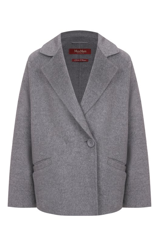 Полупальто из шерсти и кашемира Max Mara Studio GUINEA Серый GUINEA