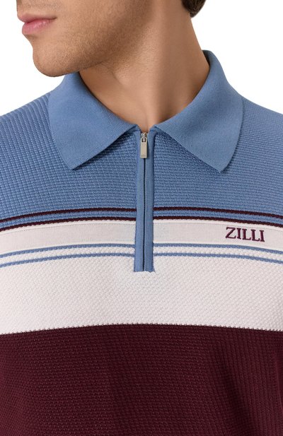 Поло из шелка и хлопка ZILLI, ар�т. KZP002M0142VTHL00/64, фото 5