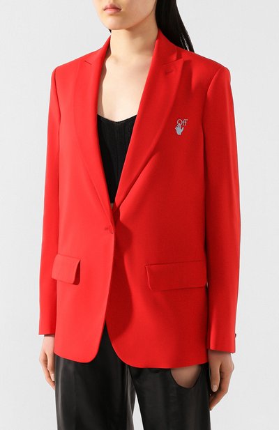 Жакет из смеси хлопка и вискозы OFF-WHITE, арт. 0WEF032S20FAB0022508, фото 3