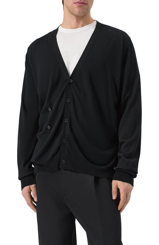 Шерстяной кардиган Ann Demeulemeester B0012476/KN056 Чёрный  B0012476/KN056 Фото 3