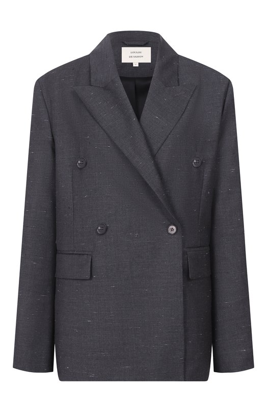 Жакет из шерсти и шелка Loulou de Saison N0RMA Серый N0RMA