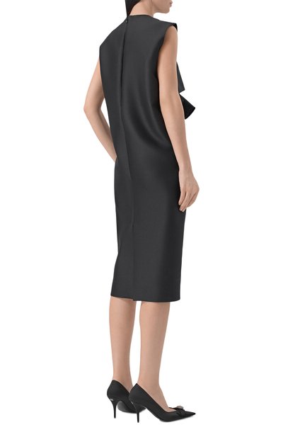 Платье из шерсти и шелка BALENCIAGA черного цвета по цене 431500 руб., арт. 872111/TUT22, фото 3 Платье из шерсти и шелка BALENCIAGA, арт. 872111/TUT22, фото 3