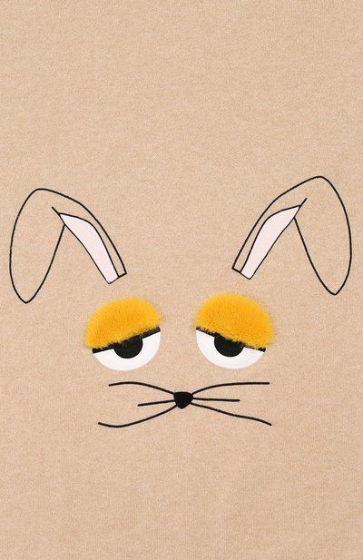 Кашемировое одеяло с меховой отделкой FENDI, арт. BUJ121/A8LH, фото 2