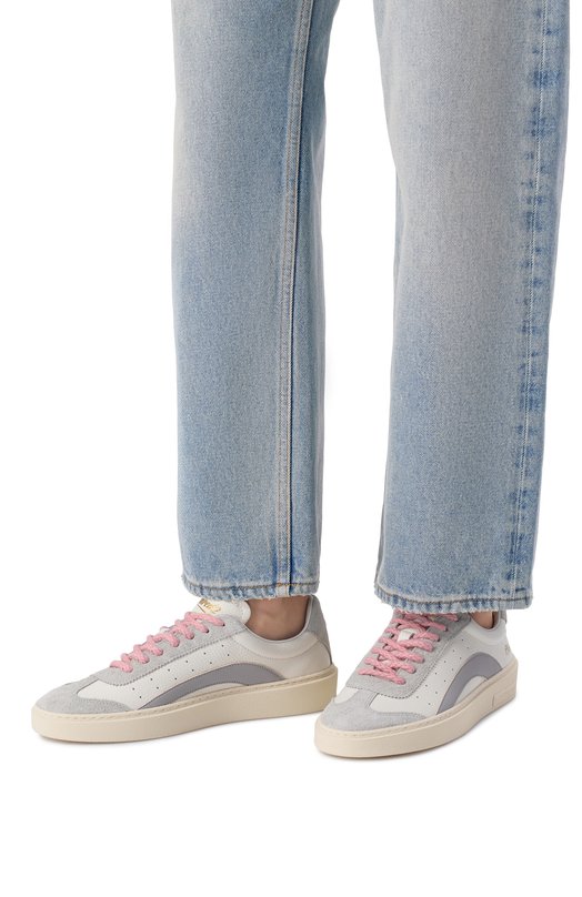 Кожаные кеды Rider Dsquared2 SNW0301/25108722 Серый  SNW0301/25108722 Фото 2