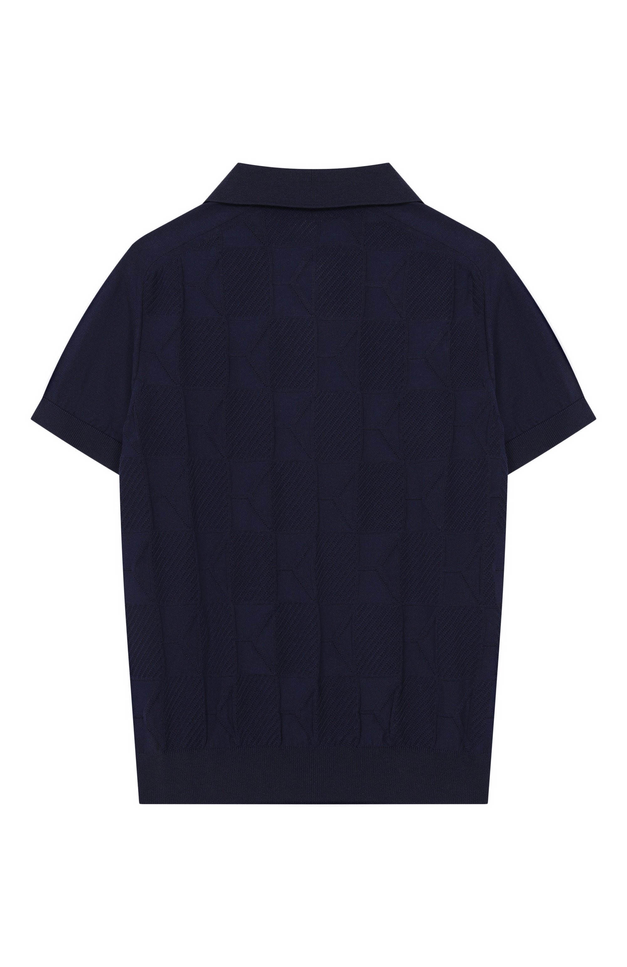 Хлопковое поло STEFANO RICCI JUNIOR темно-синего цвета по цене 66550 руб., арт. KY18017P31/Y26271, фото 2 Хлопковое поло STEFANO RICCI JUNIOR, арт. KY18017P31/Y26271, фото 2