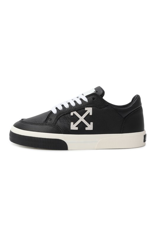 Кожаные кеды New Low Vulcanized Off-White 0WIA288C99LEA002 Чёрный  0WIA288C99LEA002 Фото 4