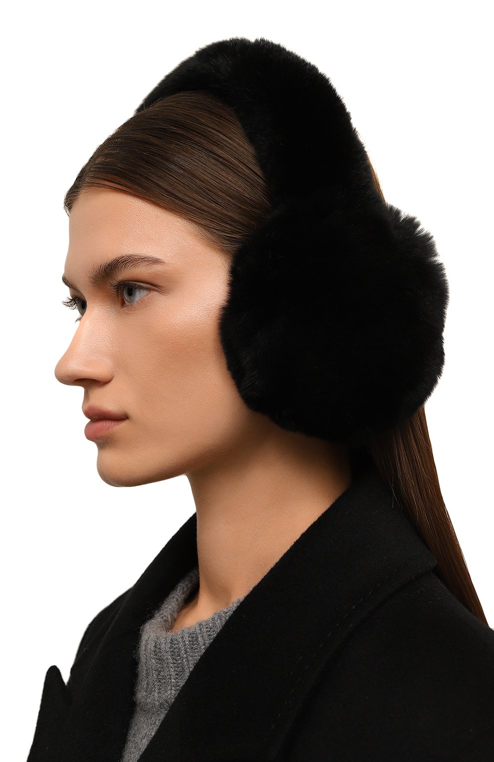 Меховые наушники из кролика YVES SALOMON, арт. 25WAA306XXREXX, фото 2