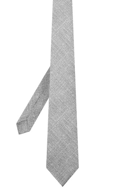 Шелковый галстук KITON серого цвета по цене 29350 руб., арт. UCRVKLC01H83, фото 3 Шелковый галстук KITON, арт. UCRVKLC01H83, фото 3