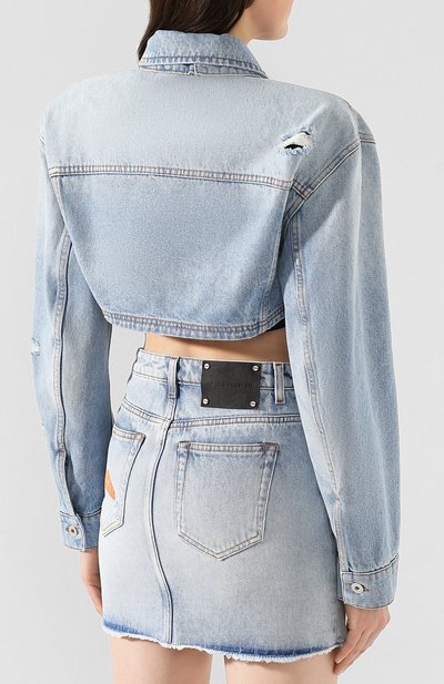 Джинсовая куртка HERON PRESTON голубого цвета по цене 69400 руб., арт. HWYE004R206410117344, фото 4 Джинсовая куртка HERON PRESTON, арт. HWYE004R206410117344, фото 4