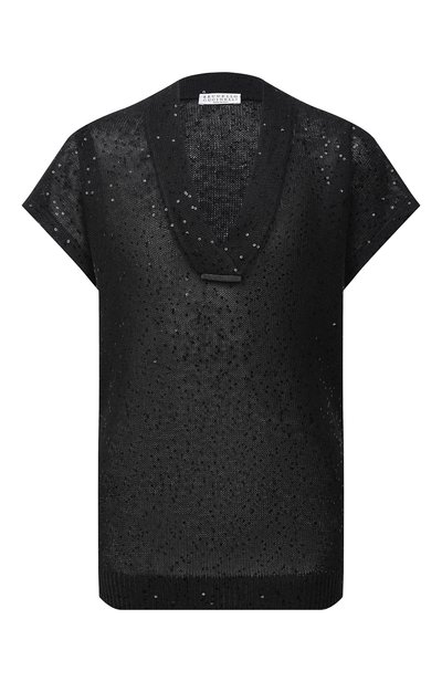 Женский топ изо льна и шелка BRUNELLO CUCINELLI, арт. M10551012