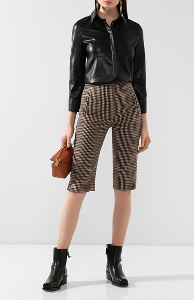 Рубашка NANUSHKA черного цвета по цене 57850 руб., арт. NAUM_BLACK_VEGAN LEATHER, фото 2 Рубашка NANUSHKA, арт. NAUM_BLACK_VEGAN LEATHER, фото 2