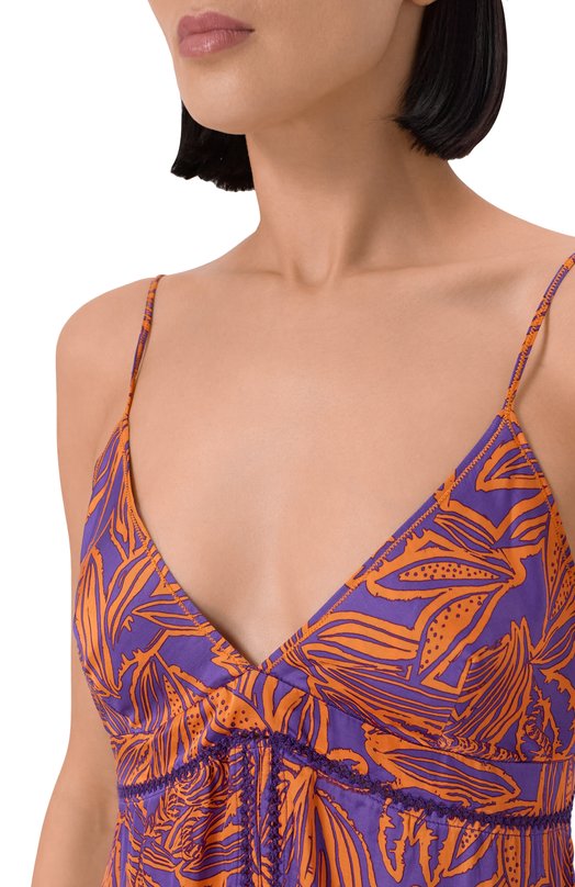 Платье из вискозы Poupette St Barth WDNR25LGPEU Оранжевый  WDNR25LGPEU Фото 5