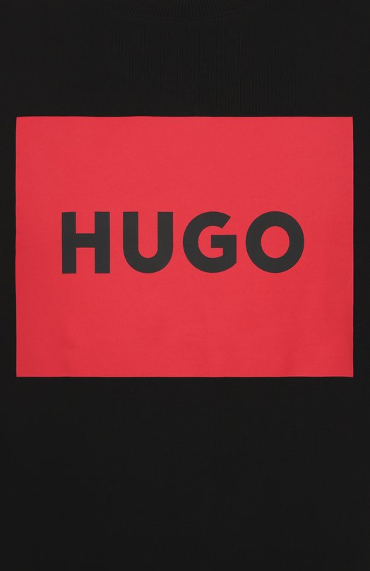 Хлопковый свитшот HUGO 50467944 Чёрный  50467944 Фото 6