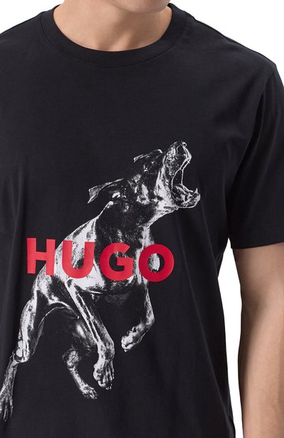 Хлопковая футболка HUGO, арт. 50530607, фото 5
