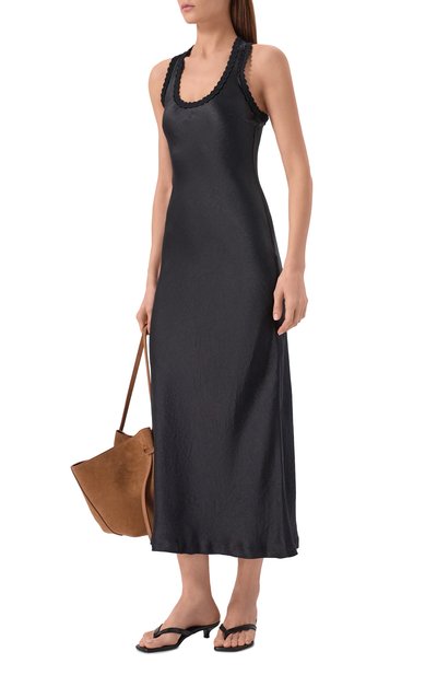 Платье YUZEFI, арт. S0LYR-ACETATE SC00P NECK DRESS/SATEEN, фото 2