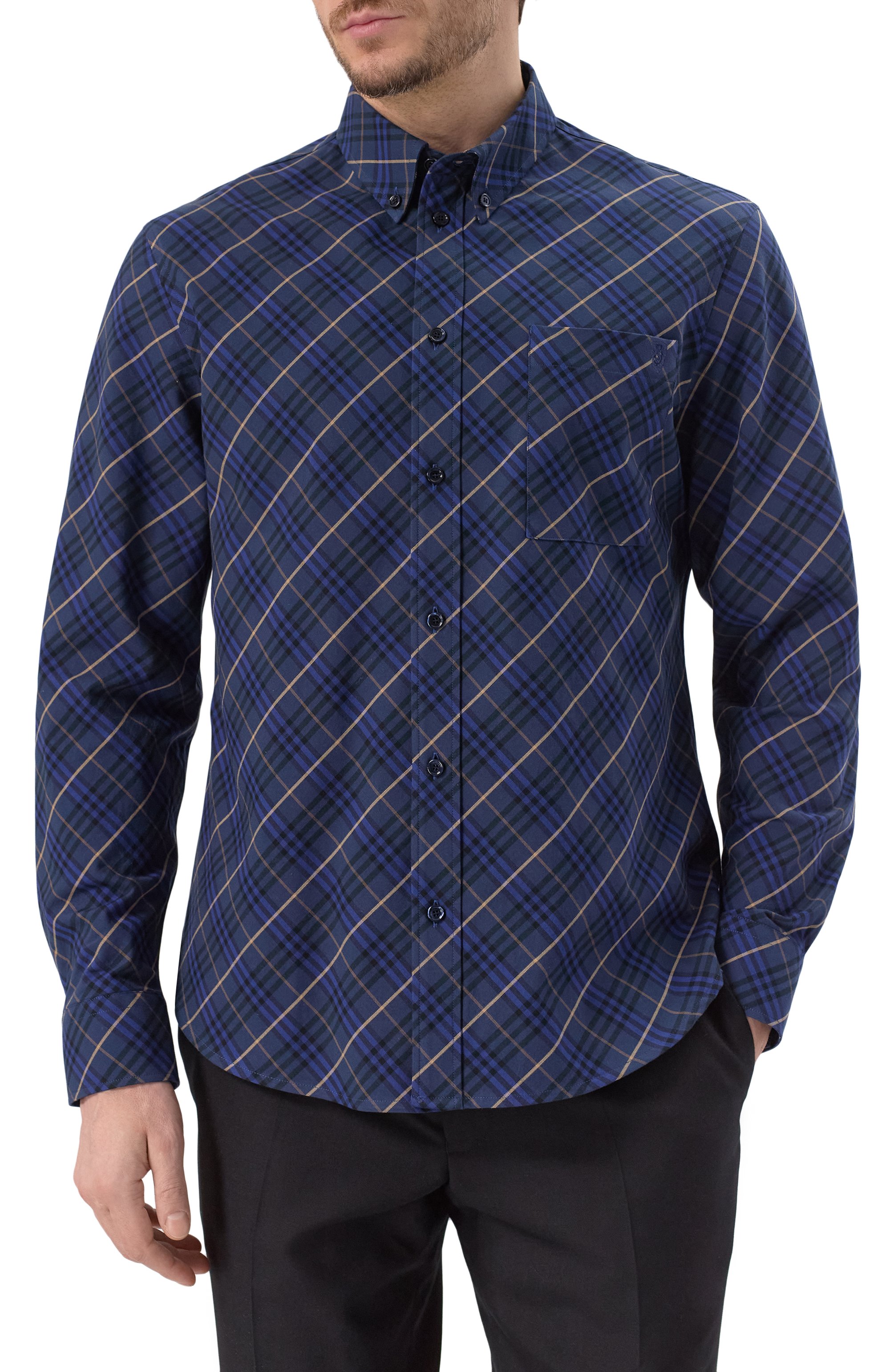 Хлопковая рубашка BURBERRY, арт. 8104073, фото 3