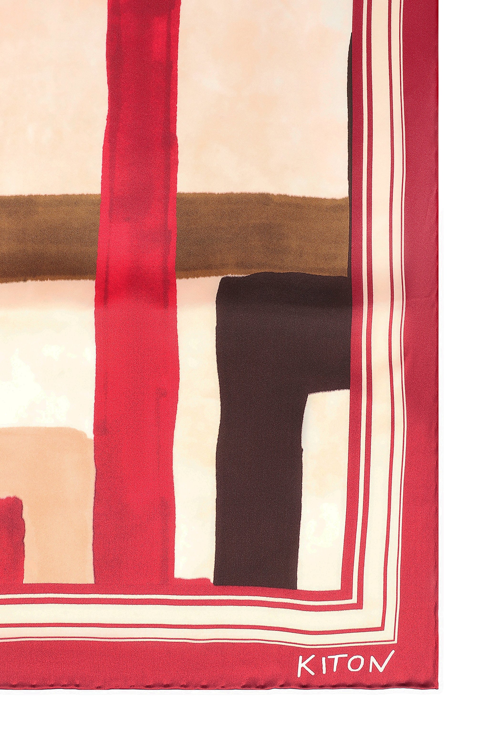 Шелковый платок KITON, арт. D53754K0942F07, фото 4