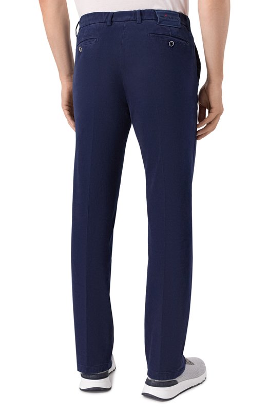 Хлопковые брюки Kiton UFPPERK0100H02 Синий  UFPPERK0100H02 Фото 4