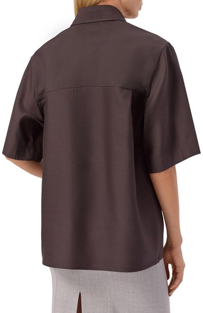 Рубашка из шерсти и шелка BOTTEGA VENETA, арт. 860125/V6D60, фото 4