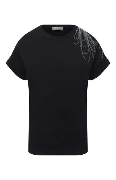 Женская хлопковая футболка BRUNELLO CUCINELLI, арт. M0A45BT400