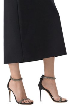 Женские босоножки stratosphere julia wonder 100 CASADEI черного цвета, арт. 1L170W1001/C2814 | Фото 3 (Подошва: Плоская; Материал сплава: Проставлено; Материал внешний: Экокожа; Материал внутренний: Натуральная кожа; Драгоценные камни: Проставлено; Каблук высота: Высокий; Каблук тип: Шпилька)