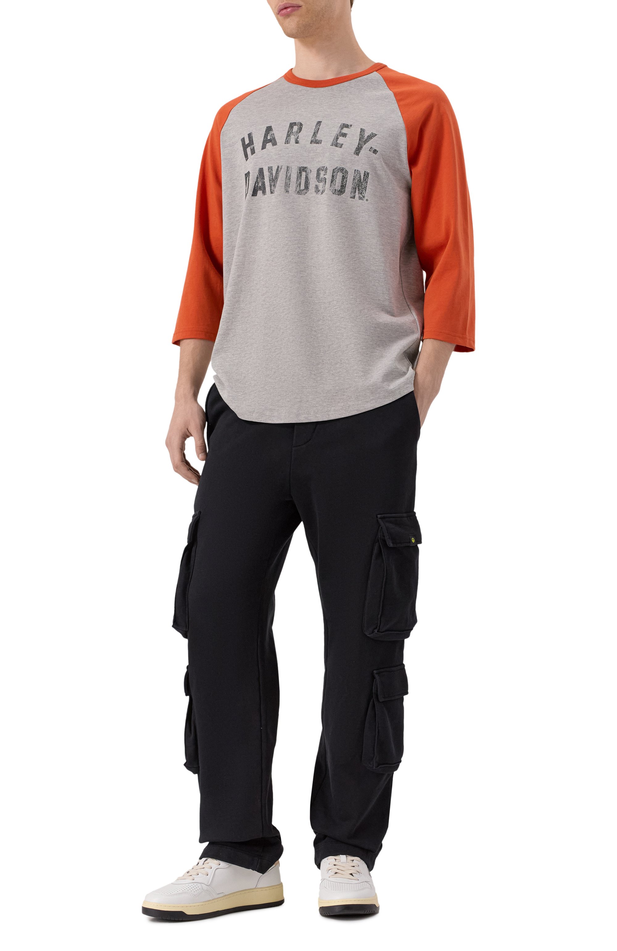 Хлопковый лонгслив HARLEY-DAVIDSON разноцветного цвета по цене 33920 руб., арт. 96076-23VM, фото 2 Хлопковый лонгслив HARLEY-DAVIDSON, арт. 96076-23VM, фото 2