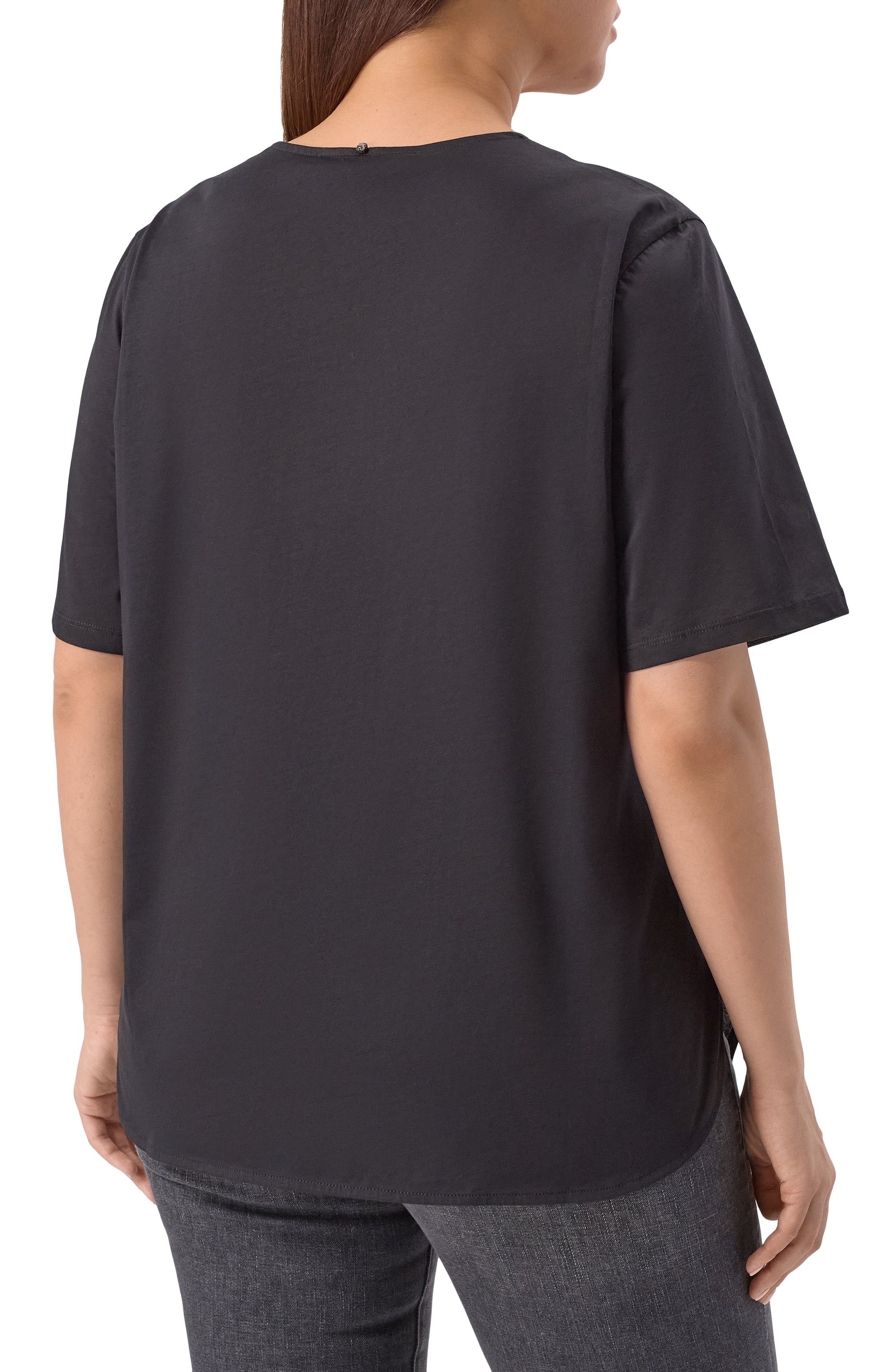 Хлопковая футболка MARINA SPORT черного цвета по цене 14500 руб., арт. SESAM0, фото 4 Хлопковая футболка MARINA SPORT, арт. SESAM0, фото 4