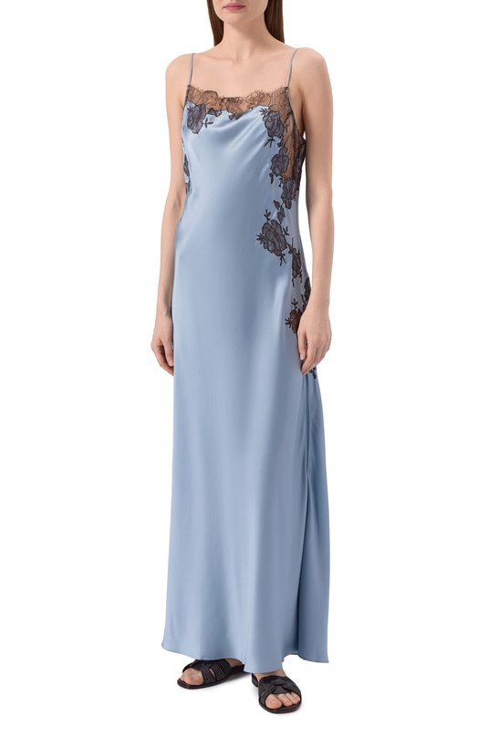 Шелковая сорочка Carine Gilson AL0200FS Голубой  AL0200FS Фото 2