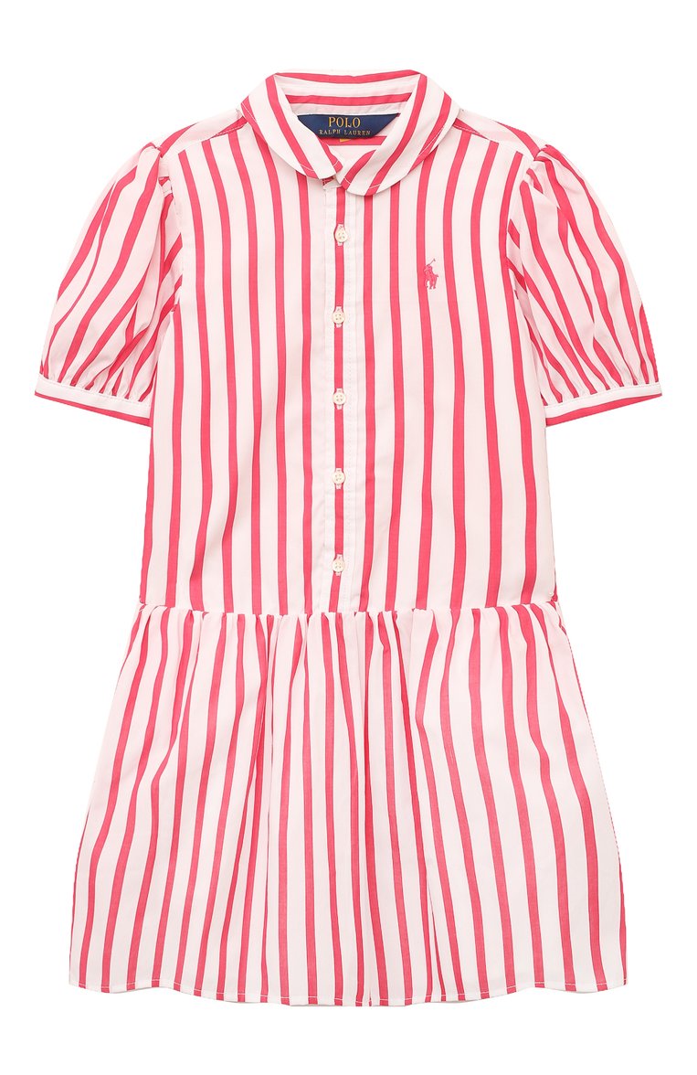 Детское хлопковое платье POLO RALPH LAUREN фуксия цвета, арт. 312862421 | Фото 1 (Рукава: Короткие; Материал внешний: Хлопок; Девочки Кросс-КТ: Платье-одежда; Случай: Повседневный; Драгоценные камни: Проставлено; Материал сплава: Проставлено; Региональные ограничения белый список (Axapta Mercury): Не проставлено; Ростовка одежда: 5 лет | 110 см, 6 лет | 116 см)