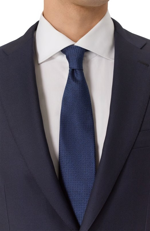 Шелковый галстук Canali 18/HJ04366 Синий  18/HJ04366 Фото 2