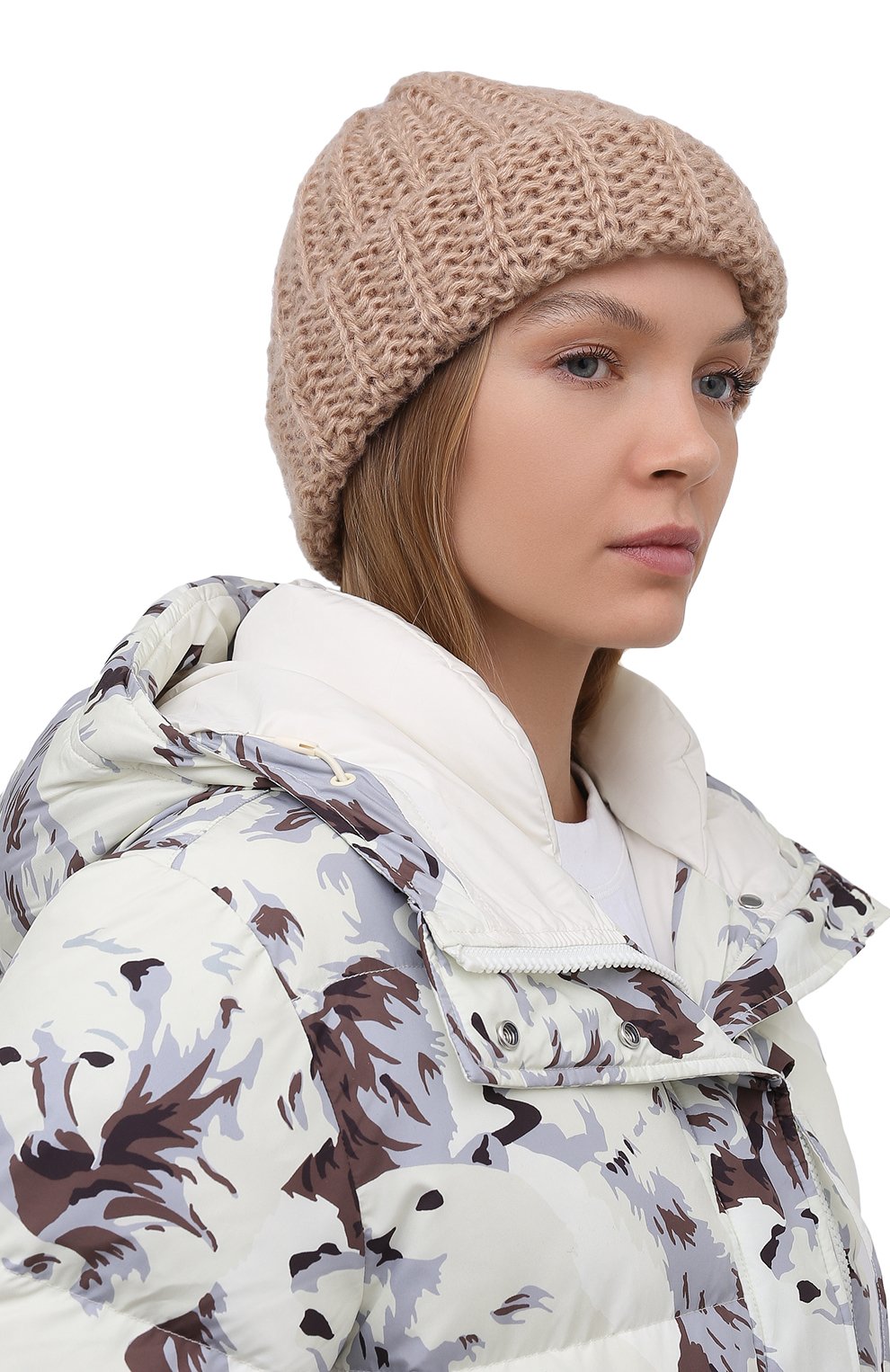 Шапка LOOM BY RODINA бежевого цвета по цене 7750 руб., арт. LBR-SHP22, фото 2 Шапка LOOM BY RODINA, арт. LBR-SHP22, фото 2