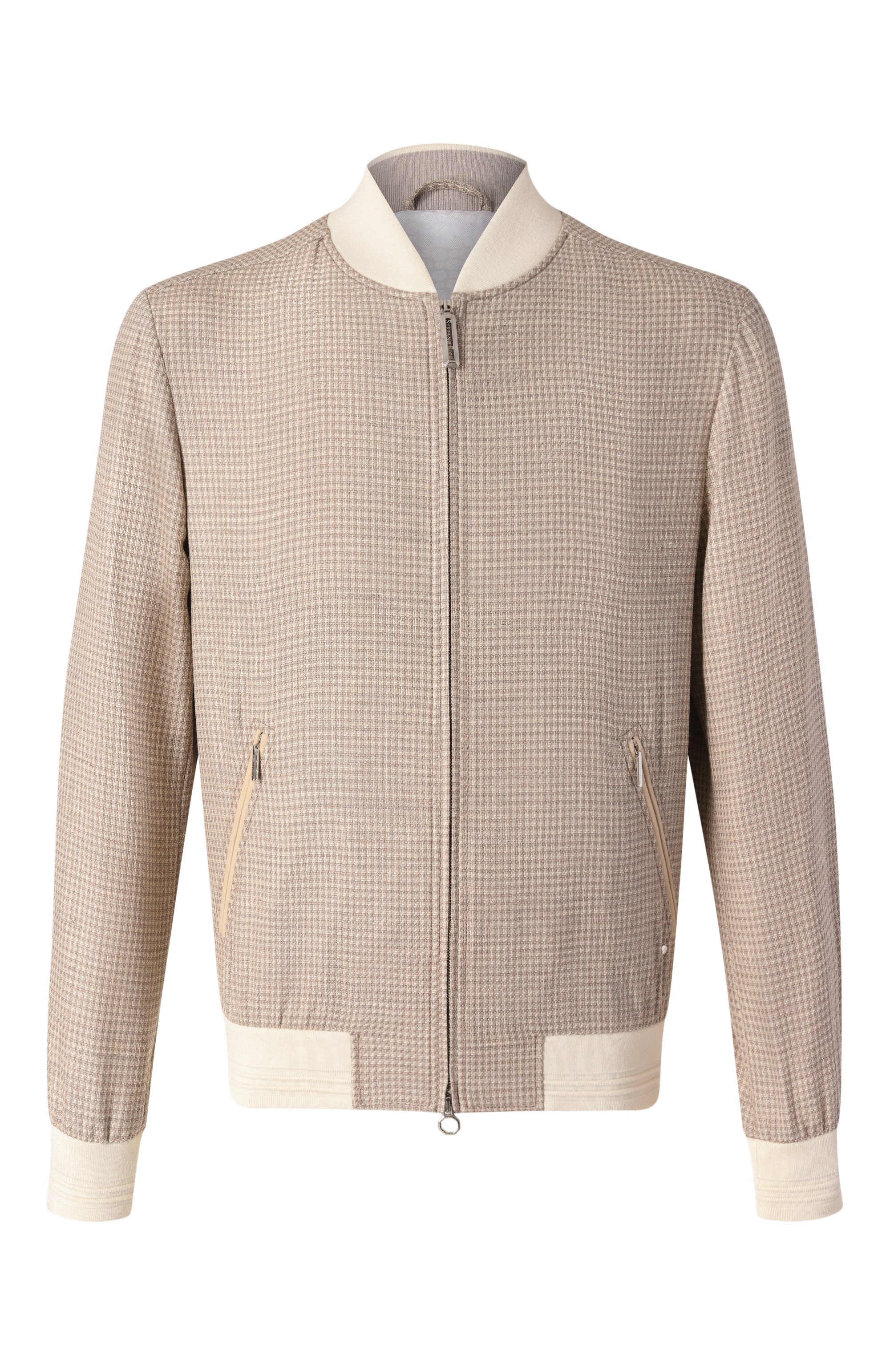 Бомбер из шерсти и шелка STEFANO RICCI бежевого цвета по цене 550000 руб., арт. MZJ5100070/LP50HA, фото 1 Бомбер из шерсти и шелка STEFANO RICCI, арт. MZJ5100070/LP50HA, фото 1