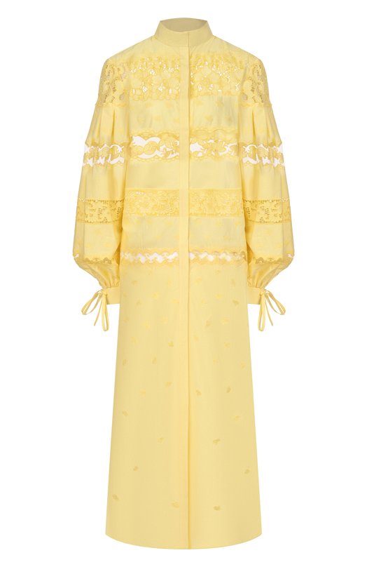 Хлопковое платье Zuhair Murad RDR26339/P0C0007 Жёлтый RDR26339/P0C0007