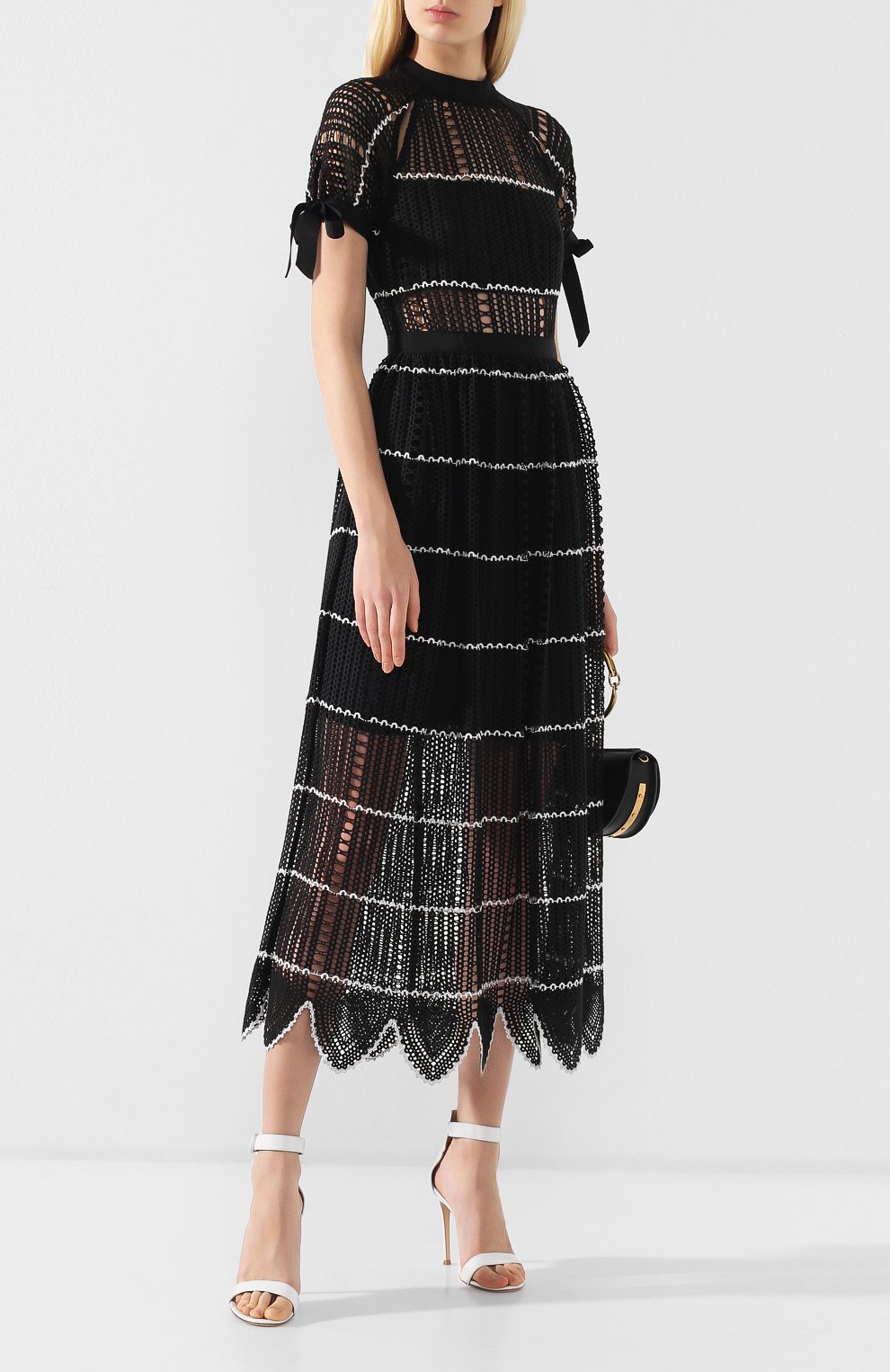 Вязаное платье-миди SELF-PORTRAIT, арт. SP20-076M, фото 2