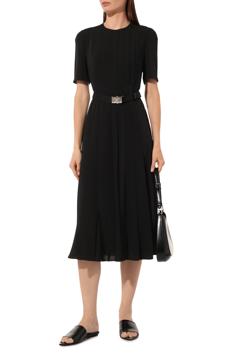 Платье PRADA черного цвета по цене 335000 руб., арт. P3D13H-1WHI-F0002-211, фото 2 Платье PRADA, арт. P3D13H-1WHI-F0002-211, фото 2