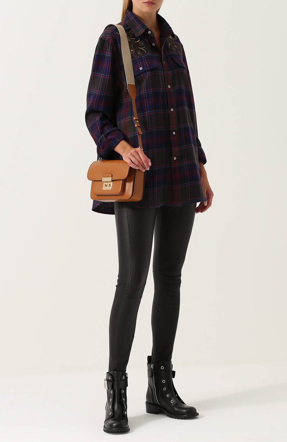 Кожаные брюки-скинни POLO RALPH LAUREN, арт. 211525227, фото 2