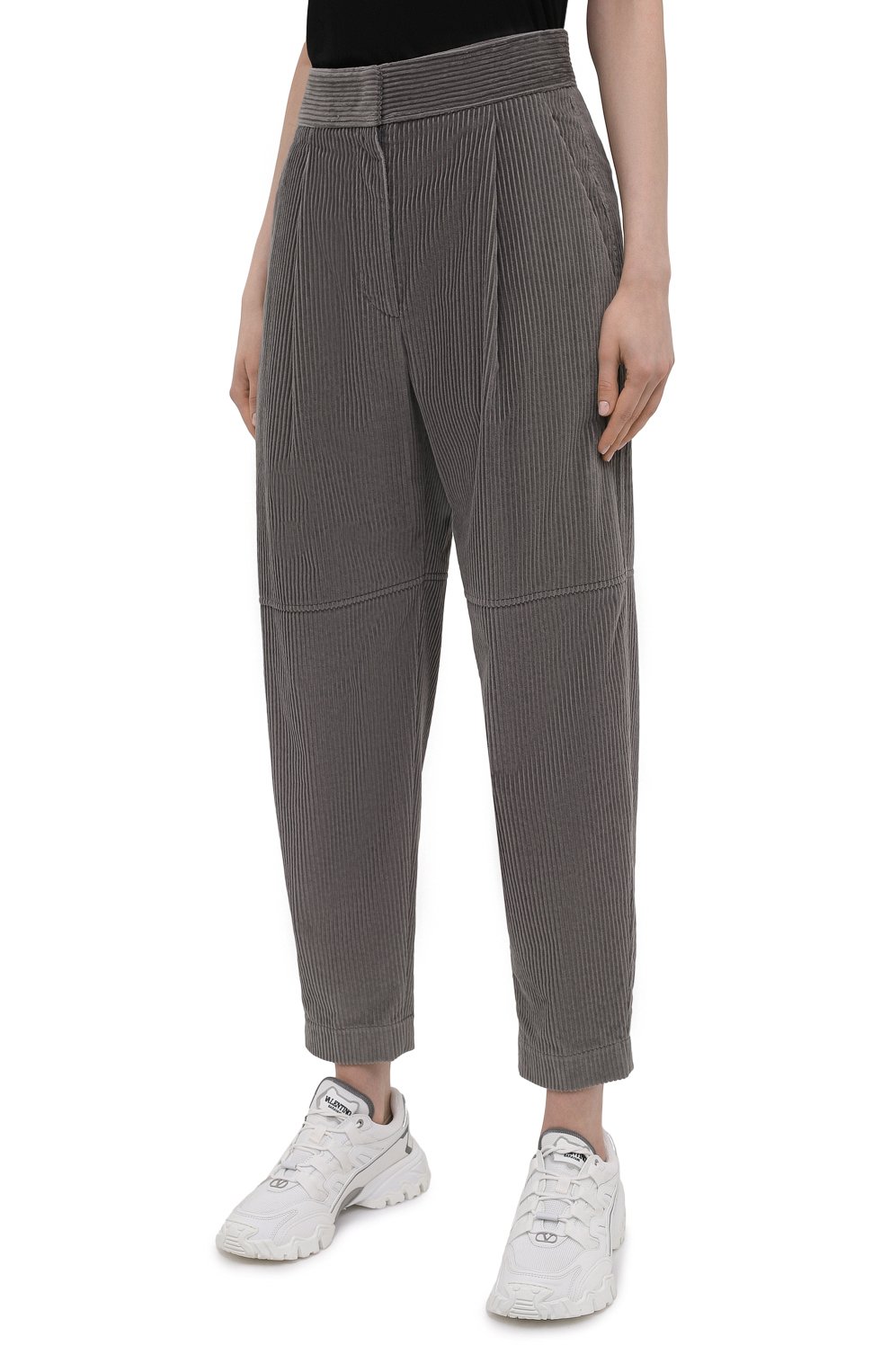 Вельветовые брюки BRUNELLO CUCINELLI серого цвета по цене 106500 руб., арт. MP180P7349, фото 3 Вельветовые брюки BRUNELLO CUCINELLI, арт. MP180P7349, фото 3