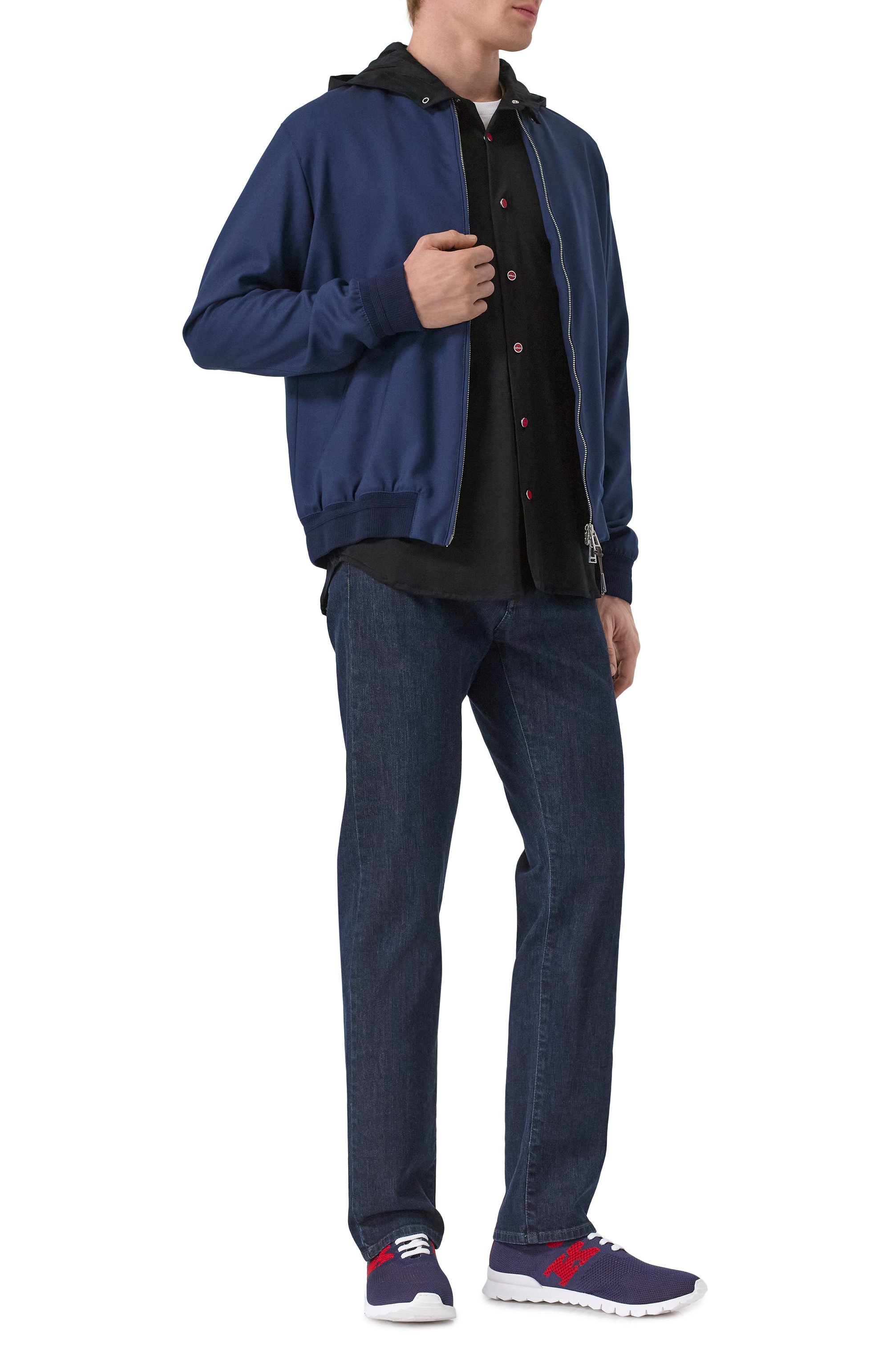 Шерстяной бомбер WINDSOR темно-синего цвета по цене 86200 руб., арт. 13 CARPIN0 10016311/30045111, фото 2 Шерстяной бомбер WINDSOR, арт. 13 CARPIN0 10016311/30045111, фото 2