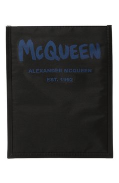 Мужская текстильная сумка ALEXANDER MCQUEEN черного цвета, арт. 704314/1AAJ51079 | Фото 1 (Размер: medium; Региональные ограничения белый список (Axapta Mercury): Не проставлено; Материал сплава: Проставлено; Нос: Не проставлено; Ремен�ь/цепочка: На ремешке; Материал: Текстиль; Драгоценные камни: Проставлено)