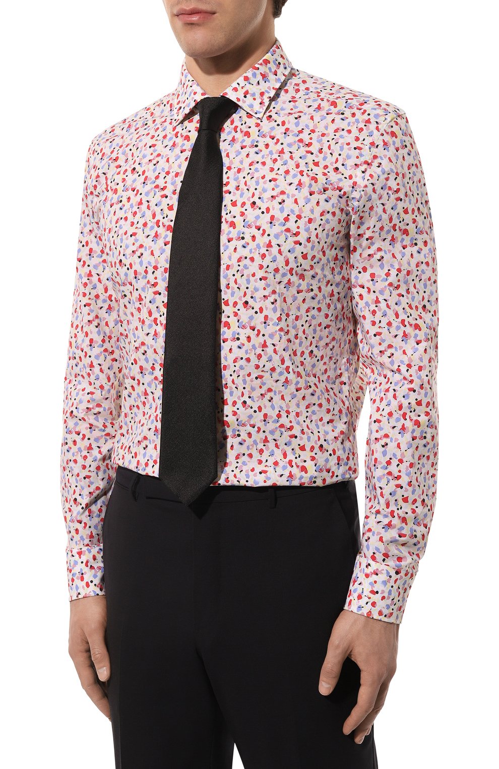 Хлопковая сорочка HUGO разноцветного цвета по цене 8870 руб., арт. 50490098, фото 3 Хлопковая сорочка HUGO, арт. 50490098, фото 3